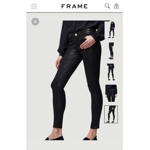 NWT! Frame Le Skinny Leather Pants, sz 25